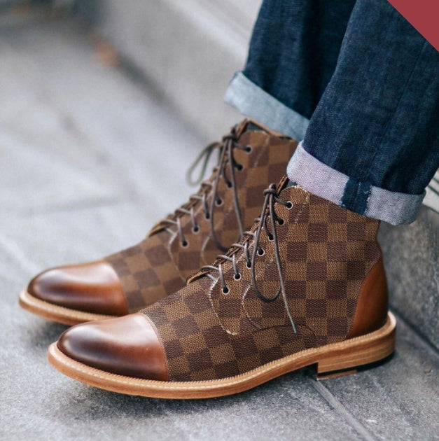 Lace Up Low Tube Martin Boots Men