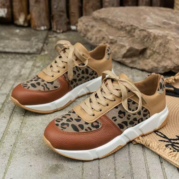 Thick Bottom Camouflage Lace Up Sneaker Women