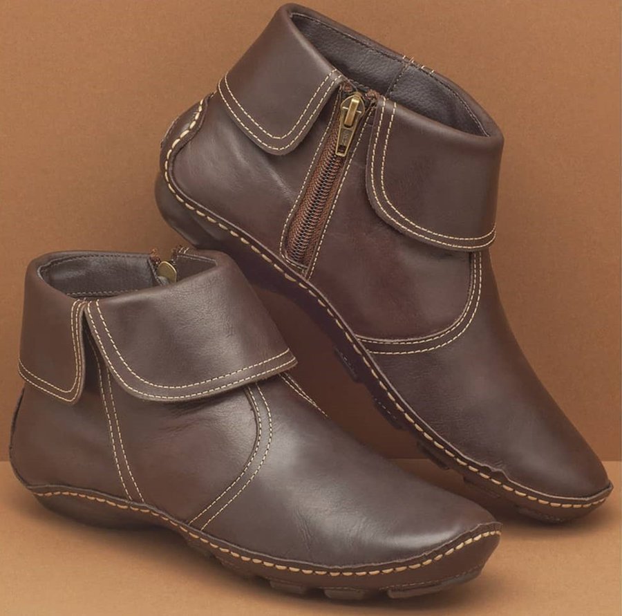 Ankle Boots Zipper Flat women