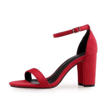 Buckle High Heel Sandals Thick Heel Women