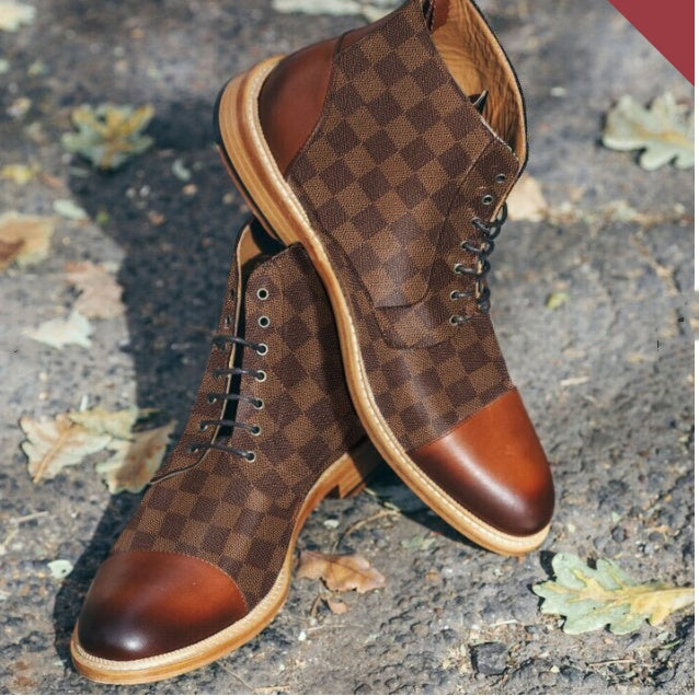 Lace Up Low Tube Martin Boots Men