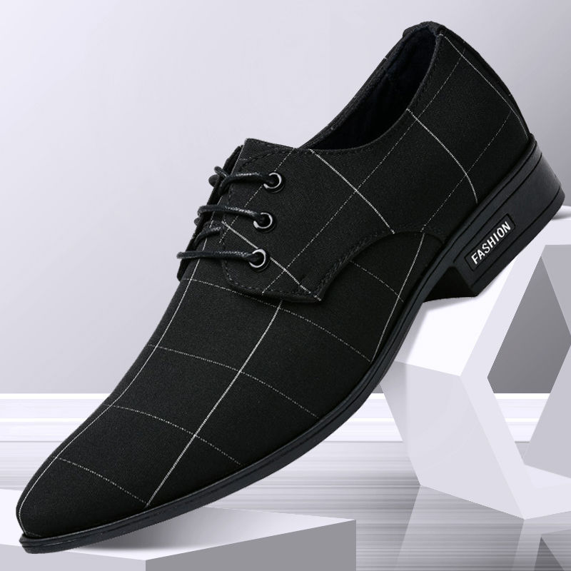 Leather Shoes Men's Lace Up Formal