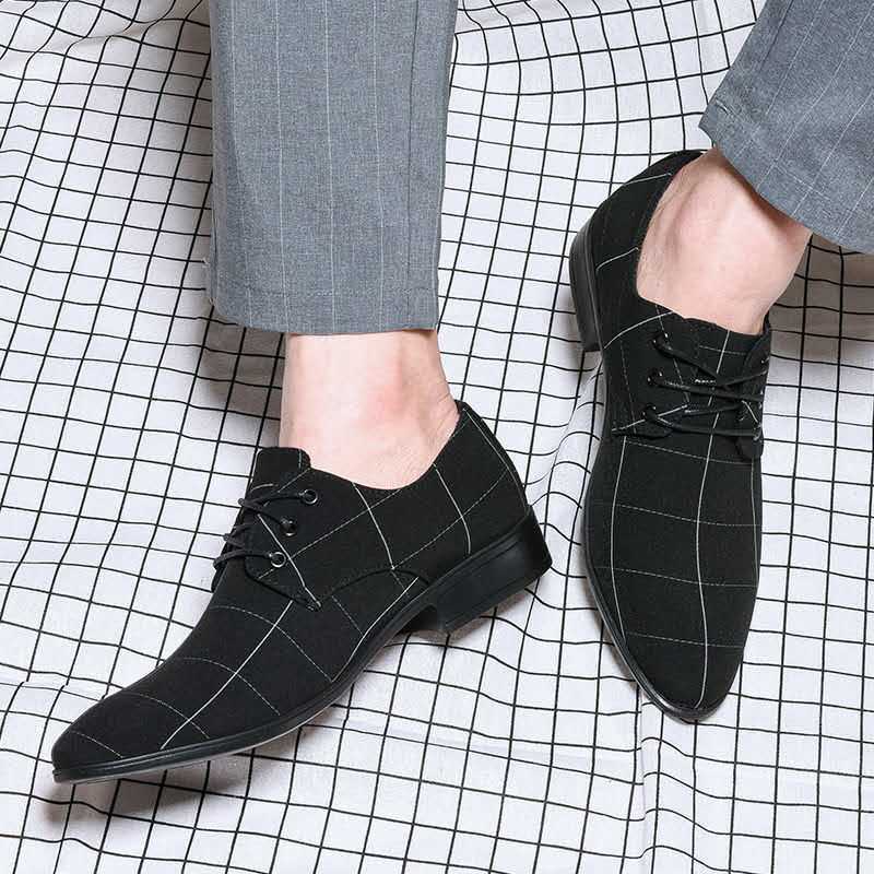 Leather Shoes Men's Lace Up Formal
