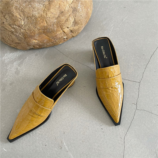 Slipper Square Med Heel women