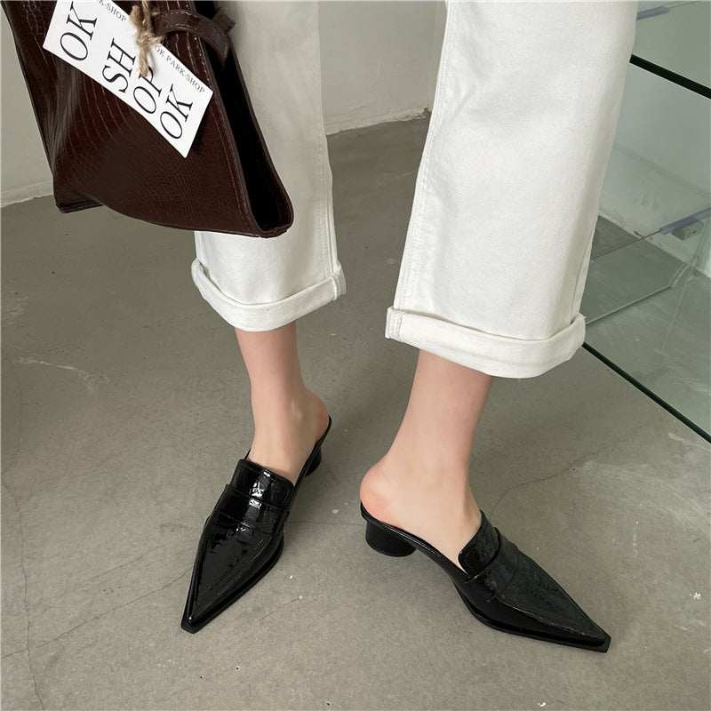 Slipper Square Med Heel women