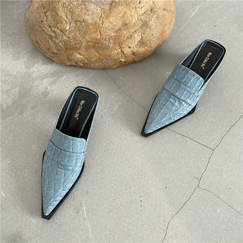 Slipper Square Med Heel women