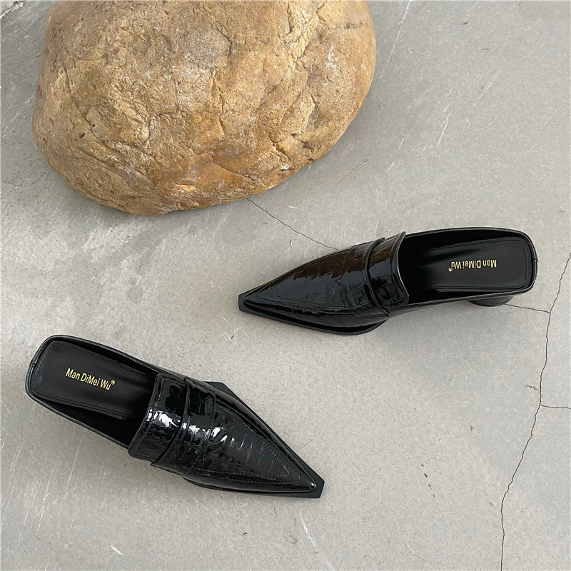 Slipper Square Med Heel women