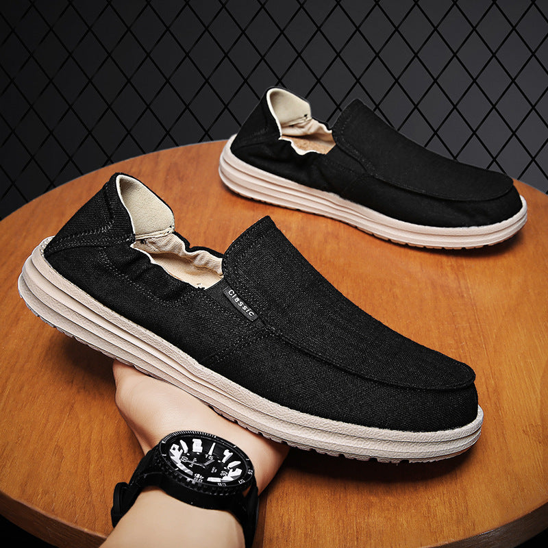 Plus Size Men's Shoes One Pedal Loafer Cloth Shoes