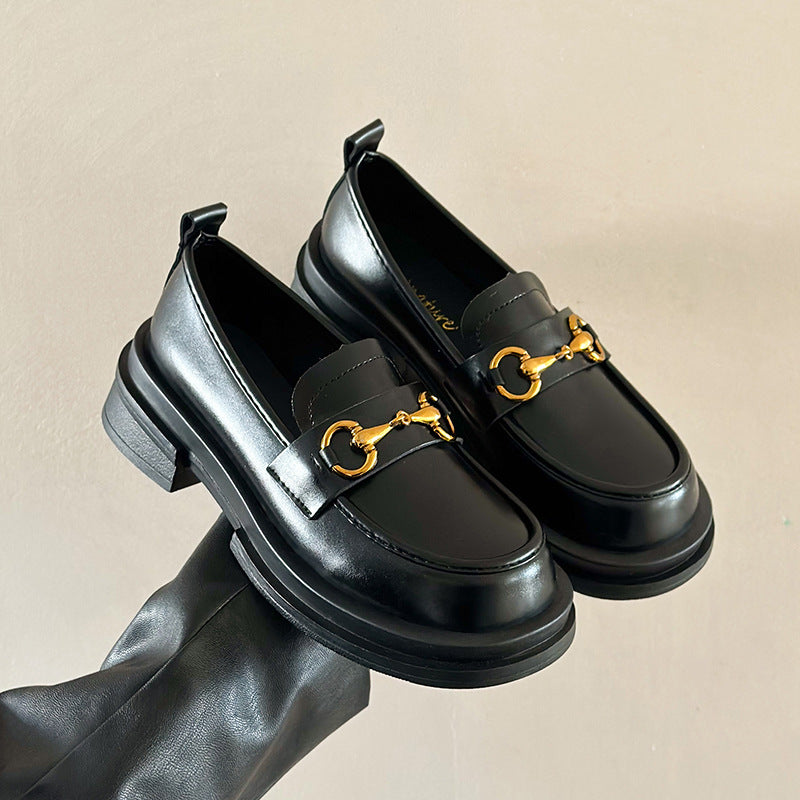 Loafer Metal Buckle Thin women