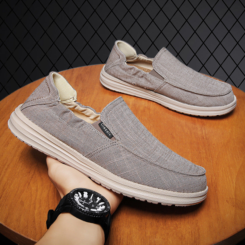 Plus Size Men's Shoes One Pedal Loafer Cloth Shoes