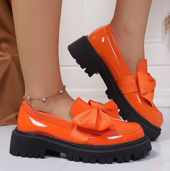 Bow-tie Loafer Shoes Vintage Style women