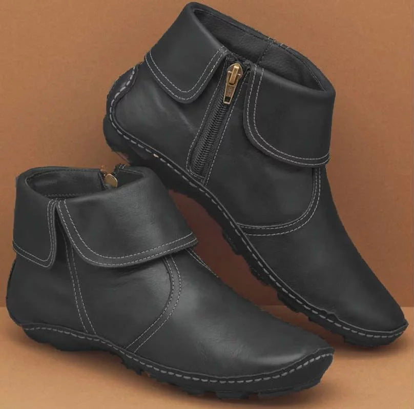 Ankle Boots Zipper Flat women