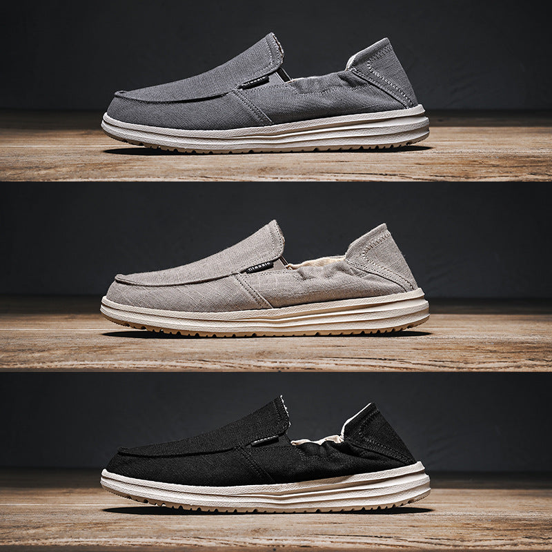 Plus Size Men's Shoes One Pedal Loafer Cloth Shoes