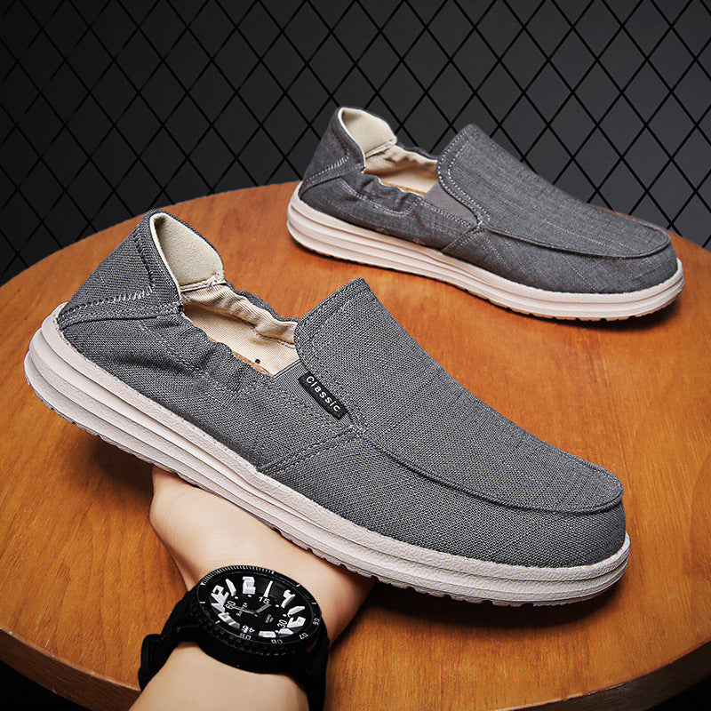 Plus Size Men's Shoes One Pedal Loafer Cloth Shoes