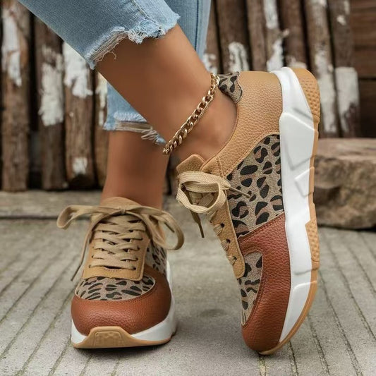 Thick Bottom Camouflage Lace Up Sneaker Women