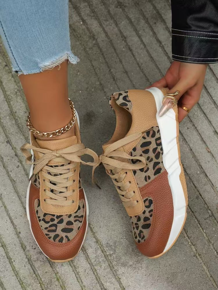 Thick Bottom Camouflage Lace Up Sneaker Women