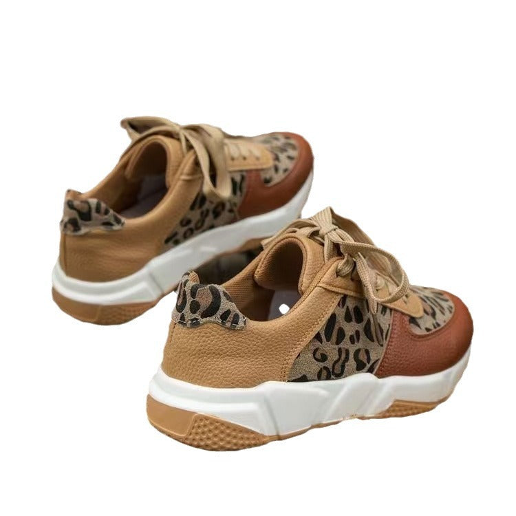 Thick Bottom Camouflage Lace Up Sneaker Women