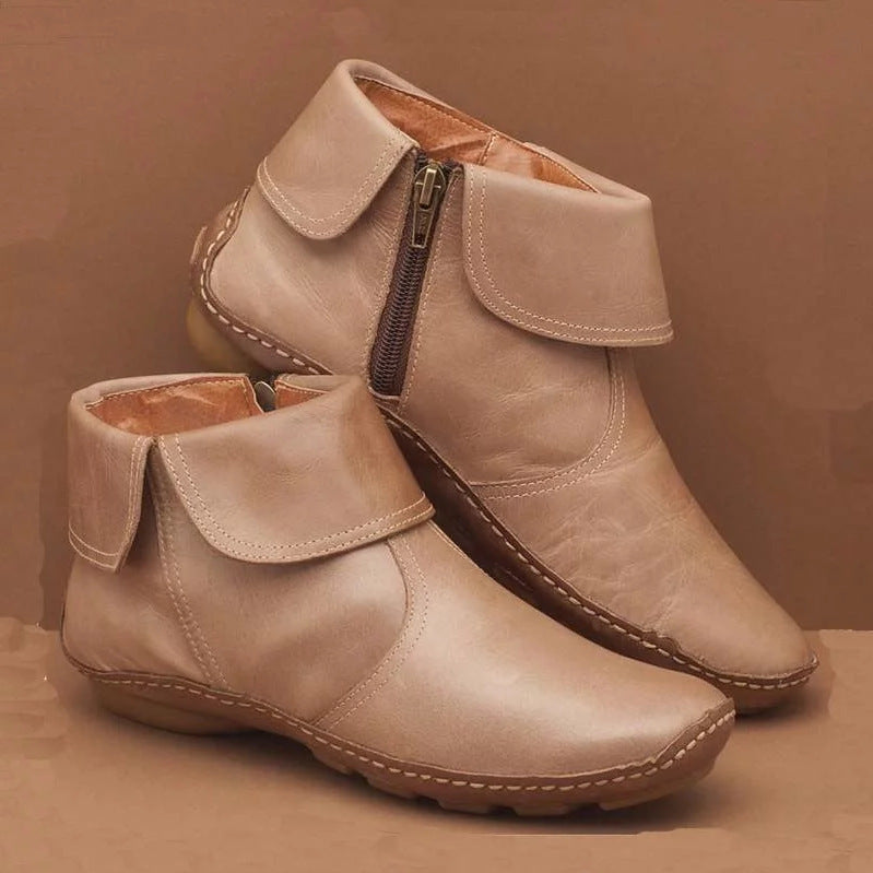 Ankle Boots Zipper Flat women