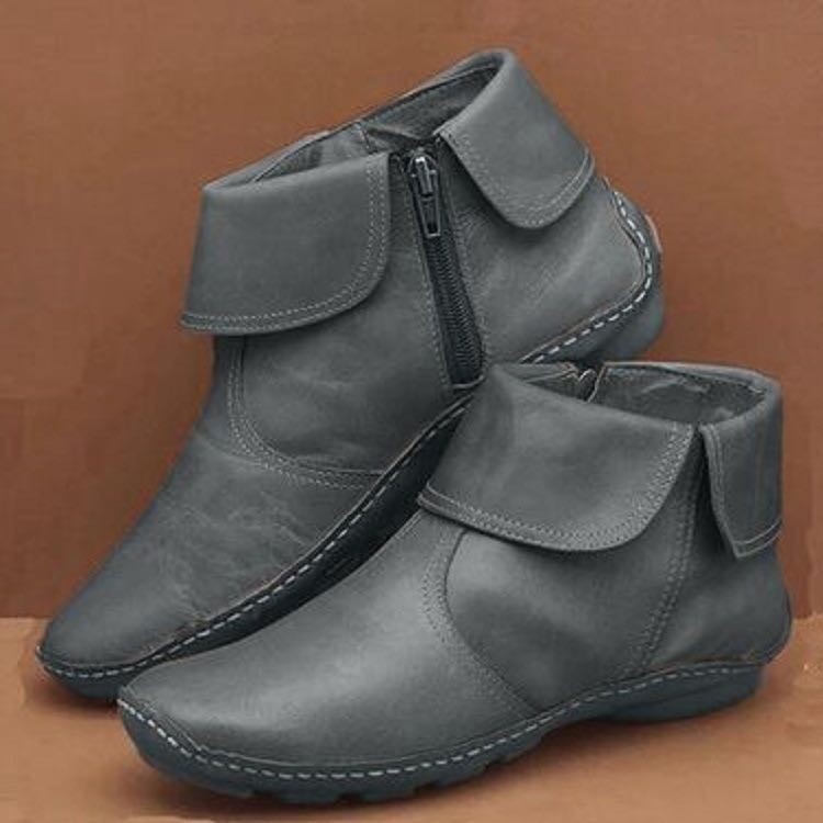 Ankle Boots Zipper Flat women