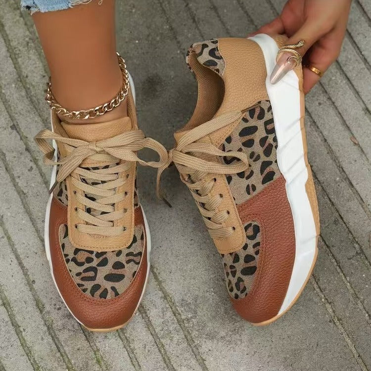 Thick Bottom Camouflage Lace Up Sneaker Women
