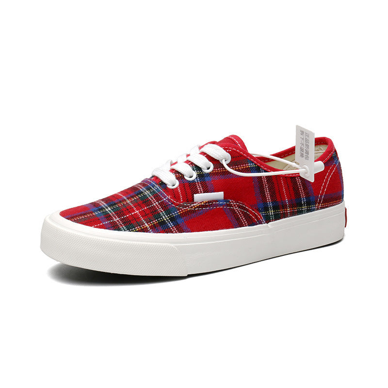 Plaid Low Top Canvas sneaker Shoes